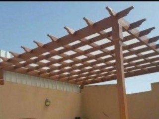 مظلات بولي كربونيت  مظلات سيارات متحركة مظلات سيارات خارجية.  مظلات خشب بلاستيكي
